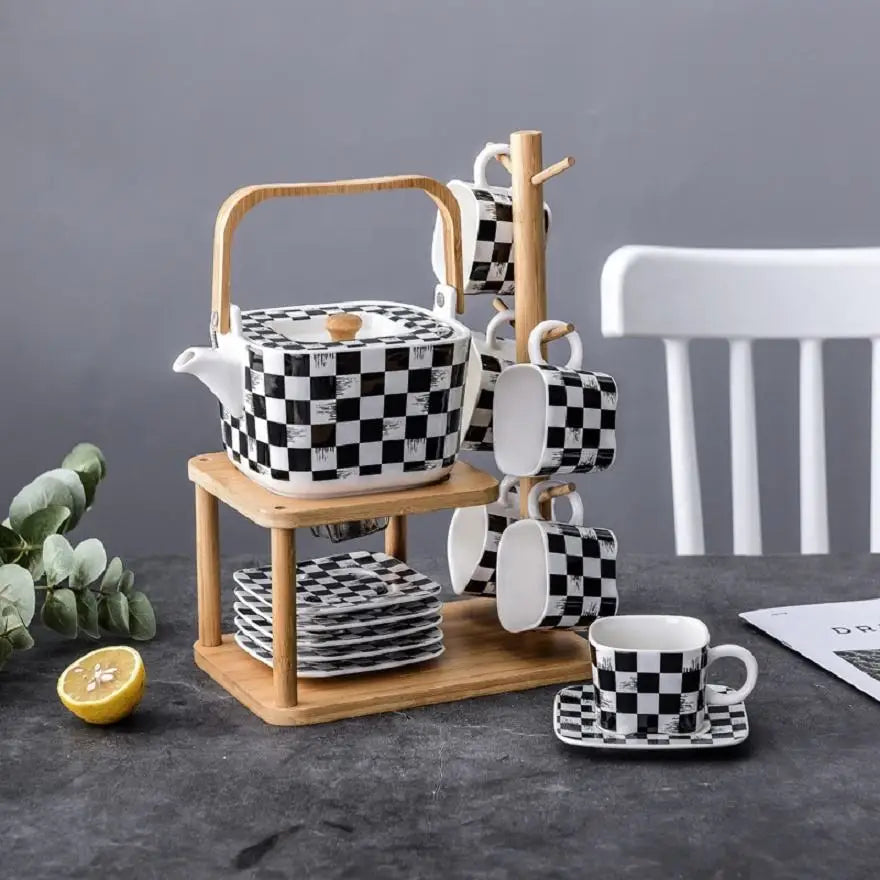 Hot Selling Creative Ceramic Teapot Teacup Set Japanese Style Simple Afternoon Tea Tea Set Household Cold Kettle Water Cup Set