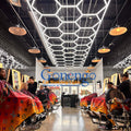 Individually Customized Modern Salon Stylish Luz Led Hexagonal Para Techo Barber Light