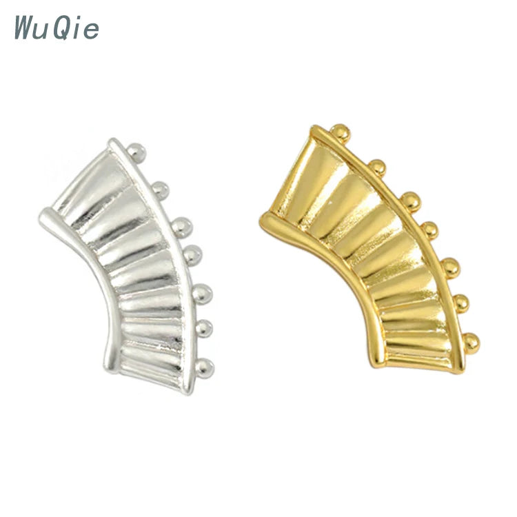 Wuqie Designer Earring 925 Sterling Silver Custom Vermeil  Lyre Stud Earring for Women