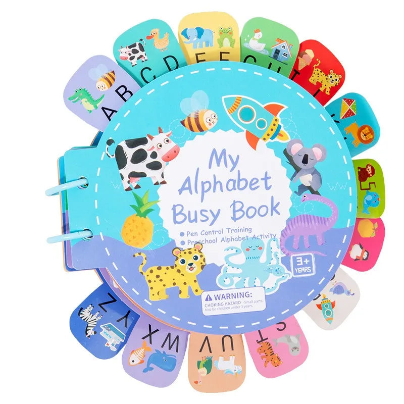 Montessori Quiet Book Children Toy Paste Book My First Busy Book Animal Numbers Matching Puzzle Kids Educational Learning Toys