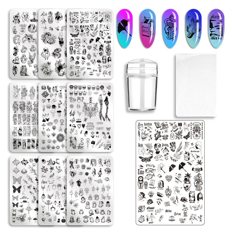 Personalized Pattern Nail Art Transfer Steel Plate Wholesale Nail Beauty DIY Stamping Plate
