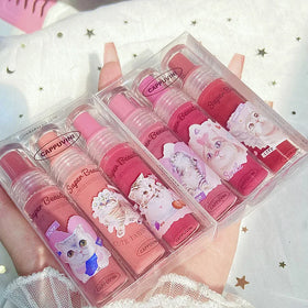 Cappuvini Factory Sell Cute Sticker Custom Lip Glow Oil Plumper Private Label Makeup Easy Color Lip Gloss
