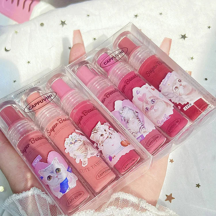 Cappuvini Factory Sell Cute Sticker Custom Lip Glow Oil Plumper Private Label Makeup Easy Color Lip Gloss