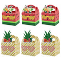 New Design Pineapple Watermelon Pattern Goodie Party Favour Paper Boxes for Baby Shower Cookie Packing Candy Box with Handle