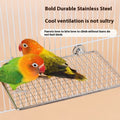 Wholesale Stainless Steel Parrot Jumping & Eating Table Platform Small Bird Pet Cage Accessory