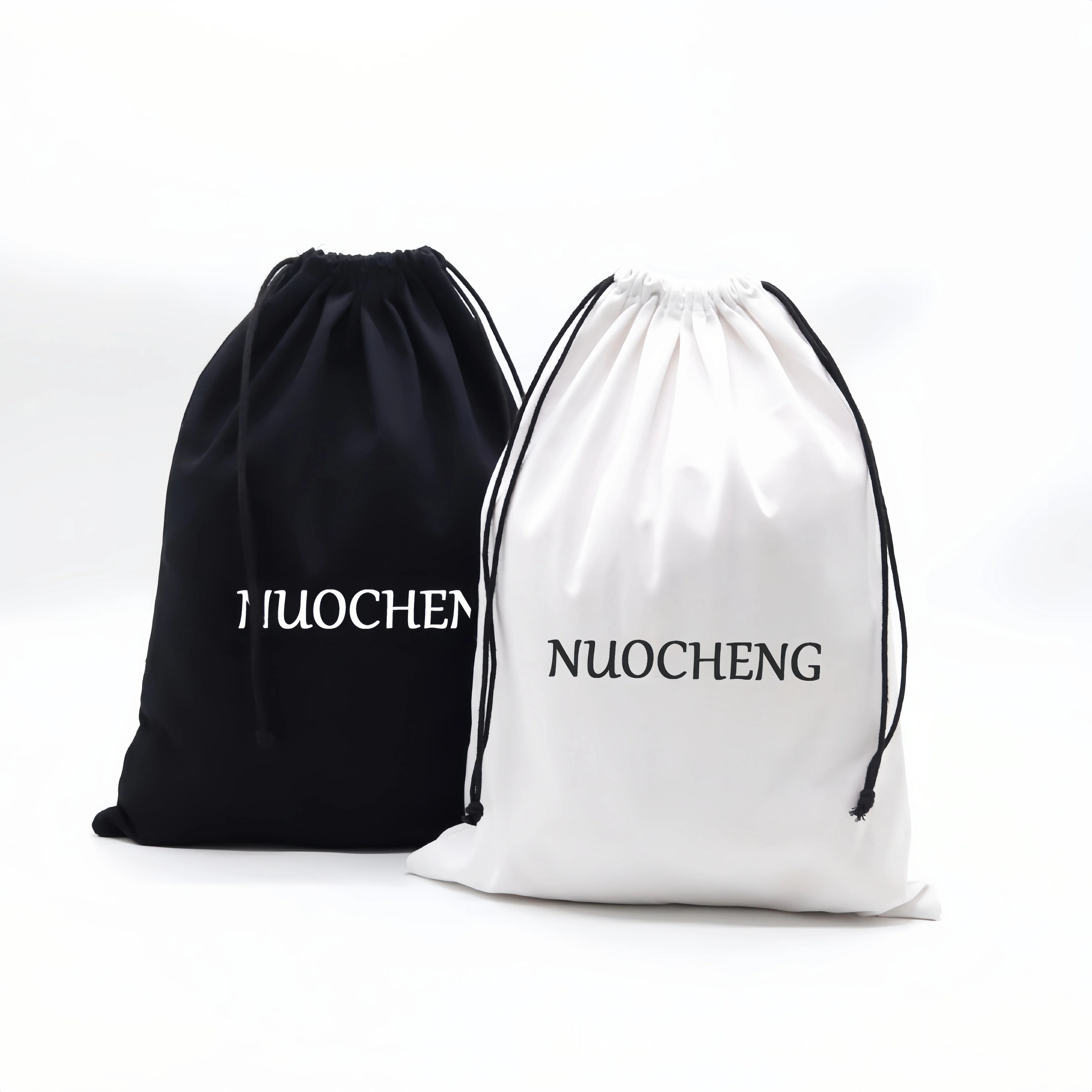 Wholesale Personalized Recycled Colorful Cloth Canvas Custom Cotton Drawstring Bag Packaging With Logo