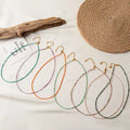 Cheap Beach Summer African Jewelry Handmade Beads Stone Choker Necklace Boho 18k Gold Stainless Steel for Women Jewelry Fashion