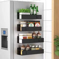 Best Quality 4 Pack Magnetic Spice Set Racks Magnetic Spice Storage Rack Organizer Sidewall Refrigerator Storage Spice