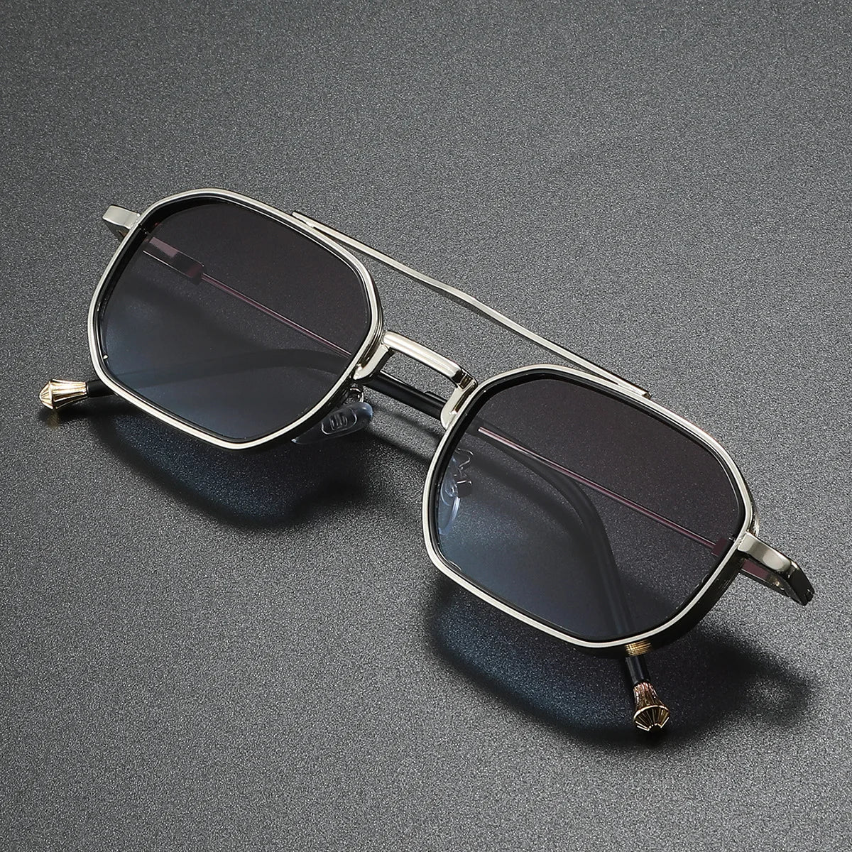 2025 New Fashion Sunglasses Women Outdoor Sun Shades Eye Glasses Business Double Beam Square Metal Frame Designer Sunglasses Men