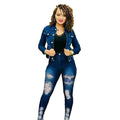 Cheap Denim Library Suit for Women High Waist Stretch Jeans Women Elastic Force Jeans for Women 2023 Best Custom Ripped Jeans