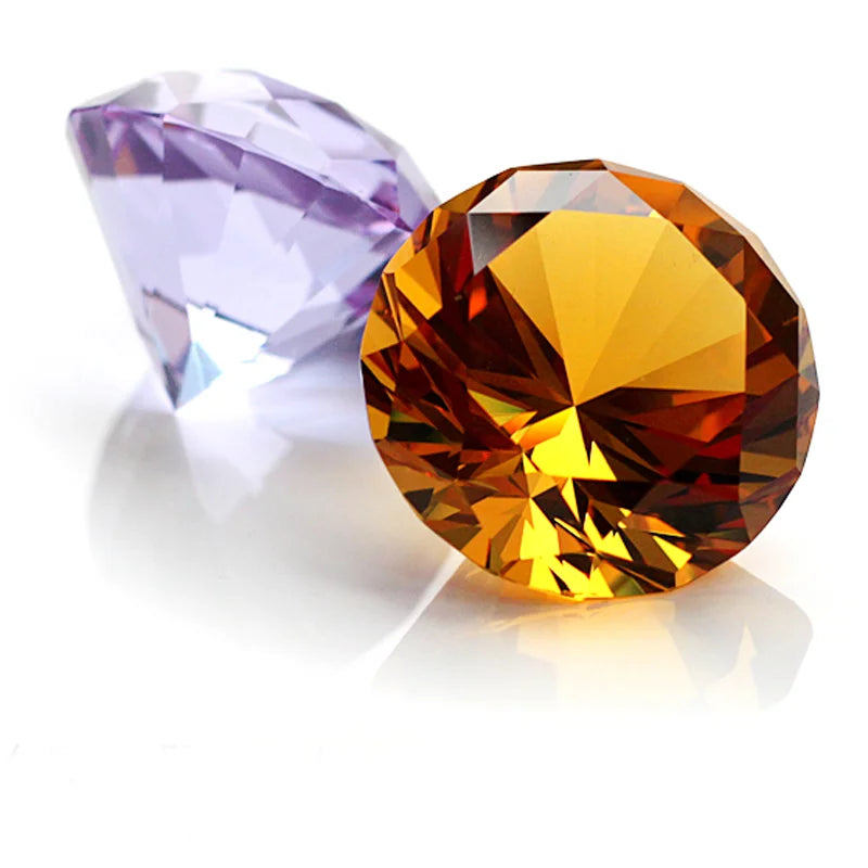 Optical K9 Crystal diamond cut glass paperweight Glass Gem Diamond Paperweight Wholesale Transparent Crystal Diamonds