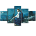 Jesus Mission Canvas Painting HD Spray Prints 5 Panel Poster Wall Art Cuadros Large Painting on Canvas Yiwu Wholesale