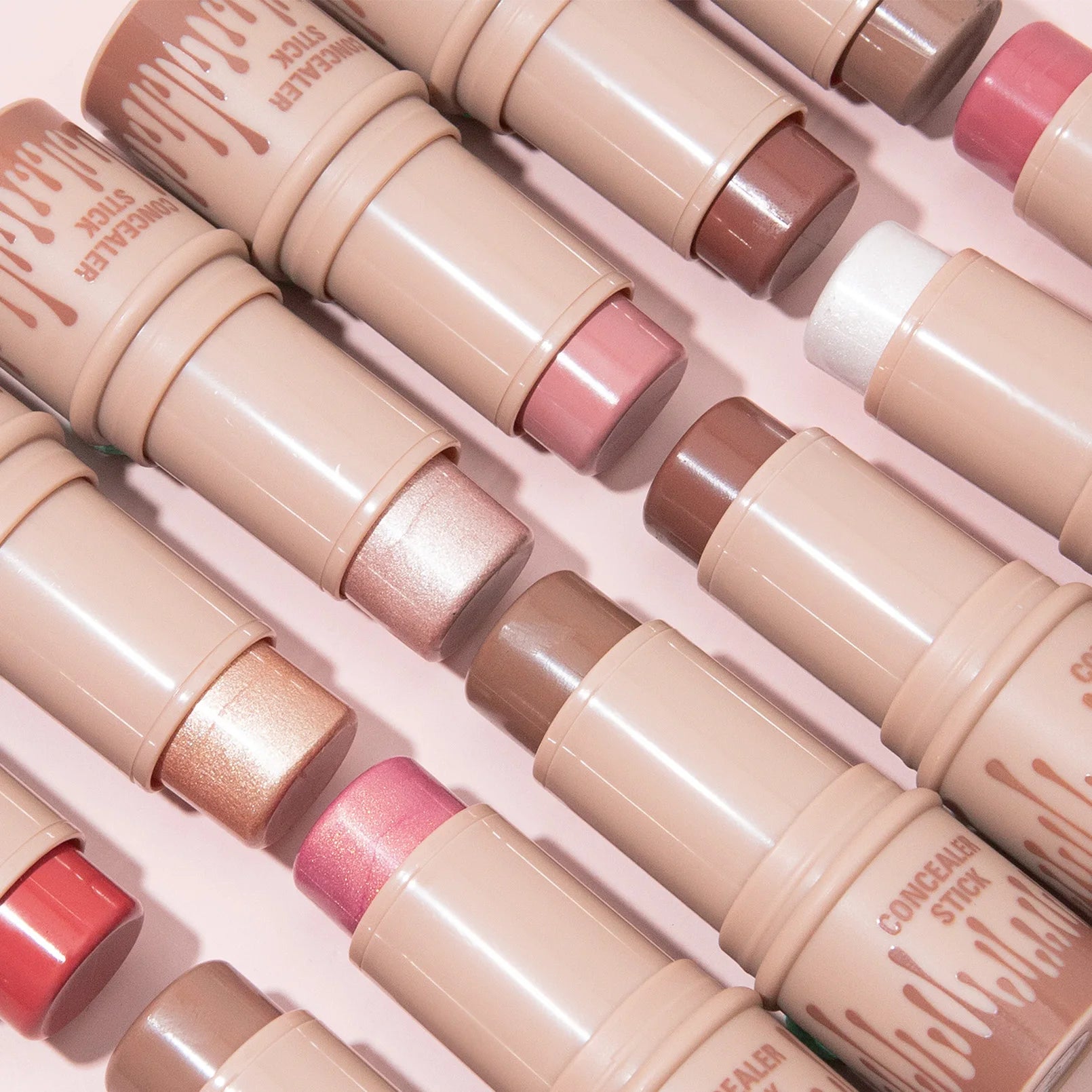 Private Label Customize Logo 12 Colors Highlighter&Blush&Contour Stick Shimmer Long-lasting Highlighter Stick