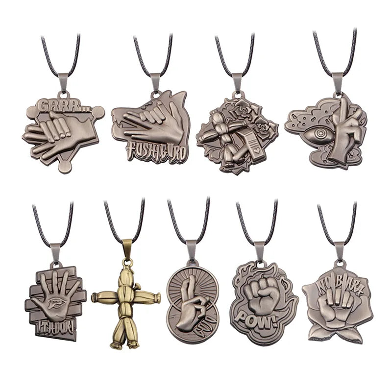 Anime Jujutsu Kaisen Necklace Itadori Yuji Cosplay Accessories Gojo Satoru Kugisaki Nobara Pendant Necklace