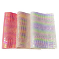 12 X 53 Inch Rainbow crocodile Grain Leatherfor Making Cell Phone Cases and Notebooks and Gift Boxes PU Leather