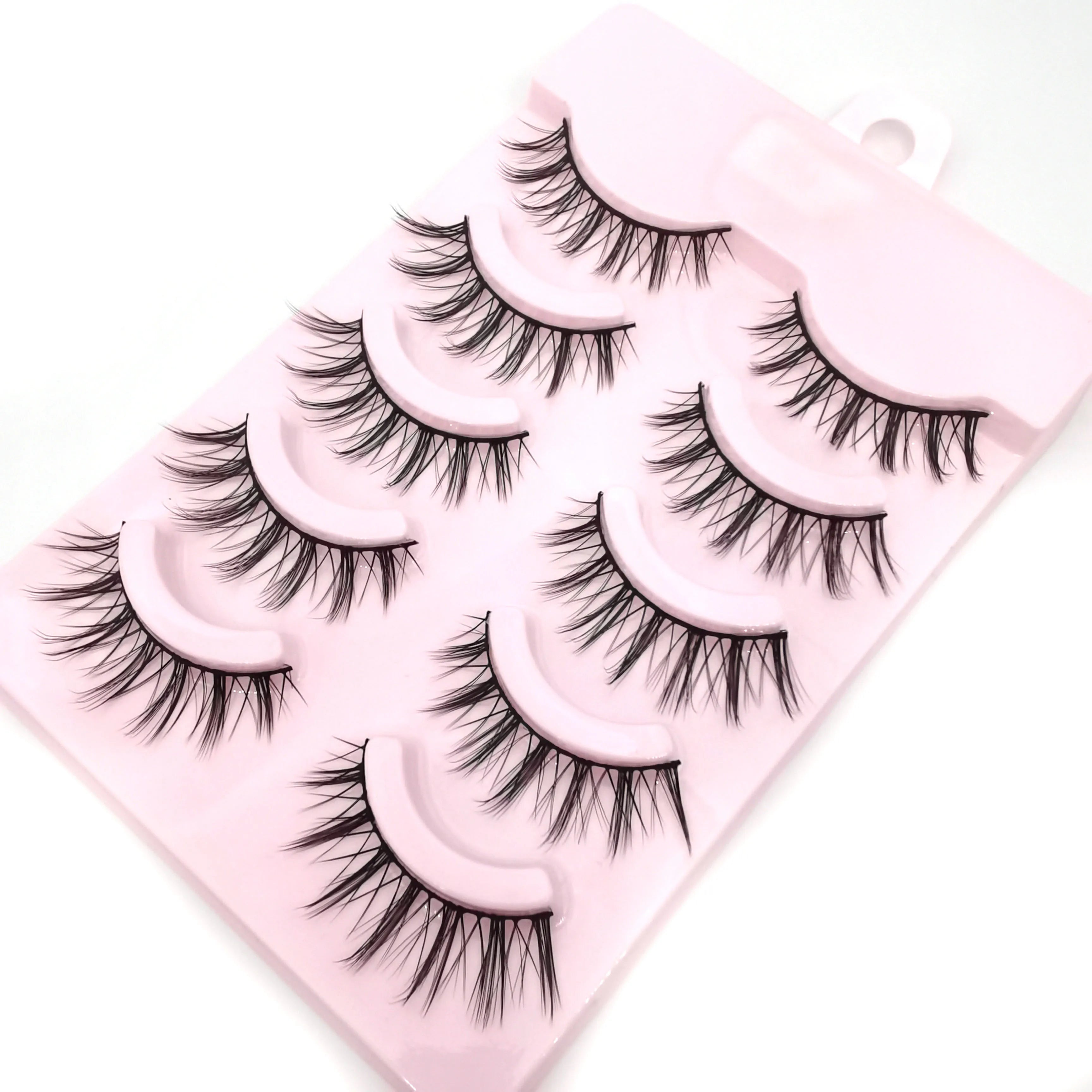 New Arrival 5 Pair Manga Lashes Little Devil Anime Cosplay Natural Wispy Fairy Eyelash Extensions Makeup Tools Set