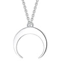 YILUN High Quality 925 Sterling Silver Pendant Necklace Rhodium Plated Crescent Moon with Vintage Trendy Style MegaBDM