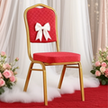 Hot Sale Versatile Metal Red Banquet Chairs  for Hotels Weddings Events Outdoor Dining Bedroom School Gym Use Made Durable PE