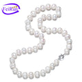 11-12mm Potato AA- Grade Big Large Size White Color 18 Inches Real Chinese Freshwater Fresh Water River Pearl Necklace