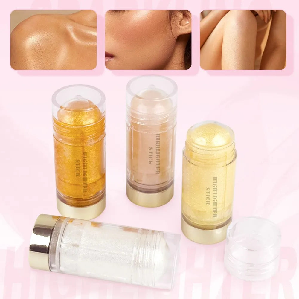 Private Logo Perfect Brighten Mineral Gel Highlighter Solid Stick Long Wear Glowing Non-Sticky Whole Body Highlighter