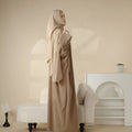 Wholesale Long Loose Solid Color Abaya Dress for Women Plus Size Autumn Season Anti-Static for Dubai