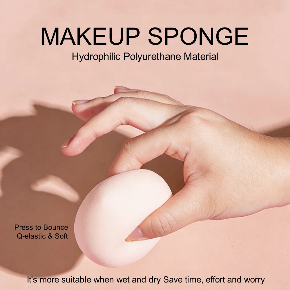 Bounce Makeup Sponge Dry Wet Dual Use Soft Delicate Makeup Application Blender Private Label Cosmetic Washable Sponge Egg