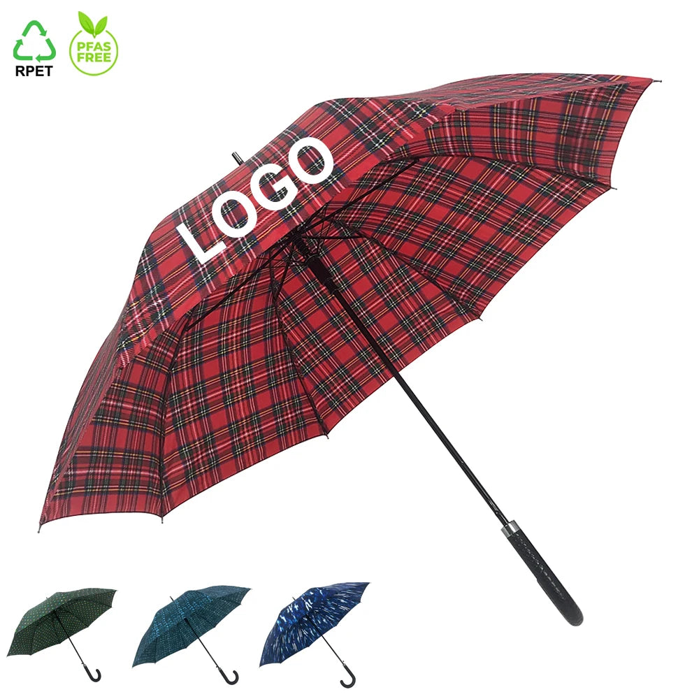 OVIDA  Auto Open Golf Umbrella Custom Logo Oversize Sun Umbrella Outdoor Promotional Custom Logo Wholesale Umbrella Windproof