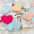 Custom Soft Cotton Heart Eyelash Extension Tools Makeup Powder Puff Pink Lash Extension Flowering Pad