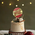 New Torn Pattern Retro Cake Decoration Acrylic Cake Inserts Happy Birthday Cake Topper for Birthday Parties Decorating