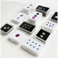 Plastic Acrylic Transparent Jewelry Bare Stone Display Box White Black Sponge Colored Diamond Packaging Box Jewelry Organizer