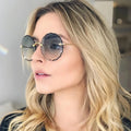 Kenbo Eyewear 2020 New Arrival round Ripple Gradient Lens Women's Sunglasses Fashion Vendor Rimless Metal Frame Sun Glasses