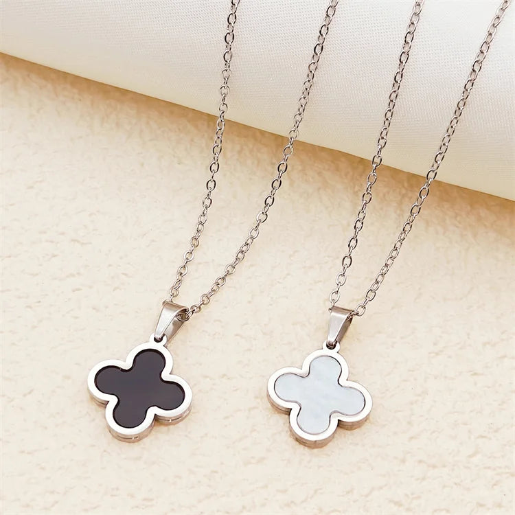 Hot Selling High Quality Fashion Jewelry Stainless Steel Womenpersonalized Clover Lucky Flower Pendant Necklace