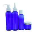 Blue Bottle 100ml PET Empty Plastic Cosmetic Bottles and Jars Packaging Set Skin Care Cream Hair Oil Blue Dropper Bottle