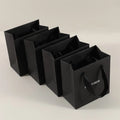 PUPPYSEW Jewelry  Black Paper Bag  Gift Packaging Paper Bag With Custom Logo Jewelry Packaging Paper Bag