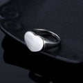 Stainless Steel Solid Blank Finger Band Jewelry for DIY Customize LOGO Name Stamping Flat Round Signet Engraved Ring for Men
