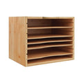 5 Tiers Bamboo Wood File Organizer Wooden Desktop Organizer for Office and Houseware Official Paper Holders