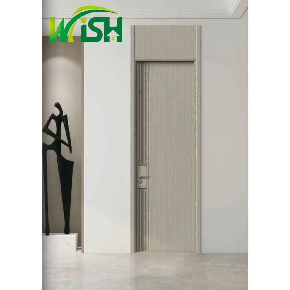 New Design Modern Waterproof Finished Manual Heat Resisting Interior Carbon Crystal Board Wooden Slab Doors