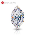 GIGAJEWE White D Color Moissanite Manual Cut Dutch Marquise Cut Gemstone Brilliant Stone  Excellent Cut for Jewelry Making