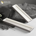 Hot Sale Ceramic Sushi Sashimi Dishe & Plate Restaurant Long Strip Tray Oblong Porcelain Rectangle Dessert Dinner Teller Vajilla