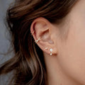 1PC 925 Sterling Silver Cross Zircon Clip Earrings for Women Jewelry Wholesale