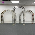 Creative Hollow Sunflower Pattern Arch Gate Silver Stainless Steel Semicircle Arch Gold Metal Arches for Wedding Stage Decor