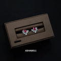 S925 Silver High Carbon Diamond Earrings Red Contracted Temperament Women Euramerican Popularity Senior Jewelry Earring