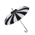 Modern Retro Pagoda Parasol Umbrella with UV Protection Manual Control and Hook Handle Straight Style Sun Umbrella