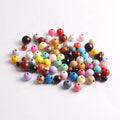 High Quality 10 mm Baby Room Toys Custom Natural  Wooden Beads Baby Colorful Diy Beads