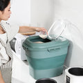 Folding Plastic Rice Bucket Rice Food Storage Containers Rice Cereal Dispenser Food  Storage Containers Food Boxes