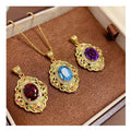 Good Price 925 Sterling Silver Vermeil Gold Jewelry Natural Gemstone Christmas Women Charms Pendant Necklace