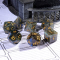 Custom Logo Handmade Gemstone Labradorite Natural Stone DND Polyhedral RPG Dice Sets for Tabletop Games MegaBDM