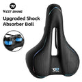 For Road Bike Saddle Hollow Breathable Ventilation Rainproof Soft Comfortable Leather Unisex Adults