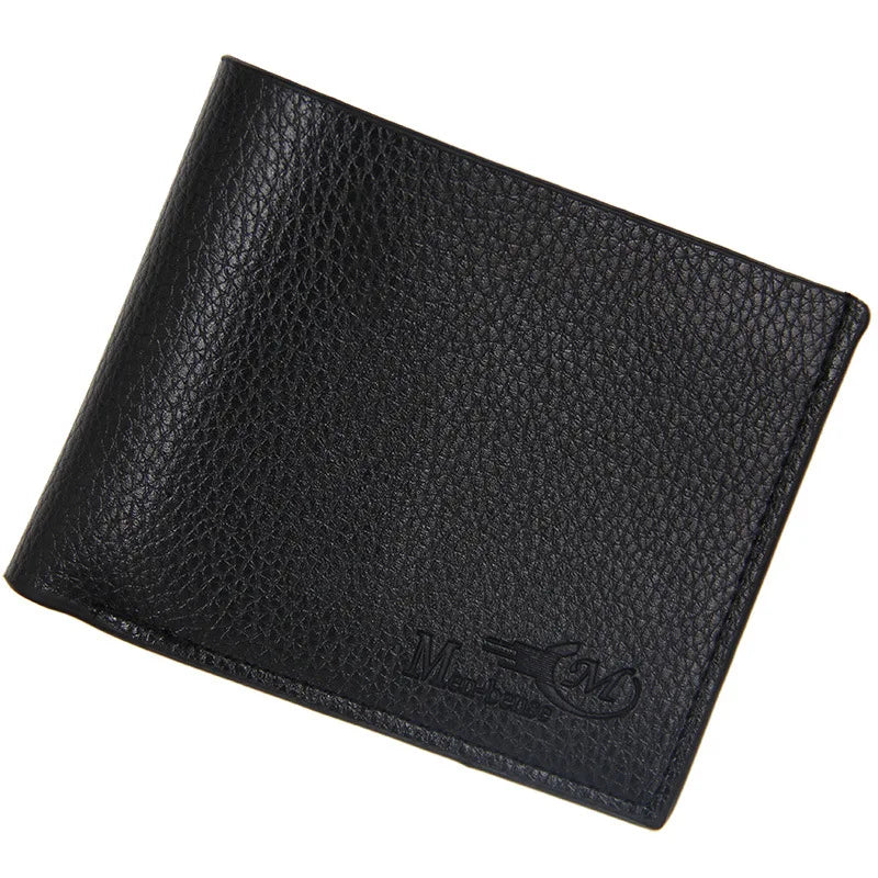 Menbense Slim Short Wallet PU Leather for Men with Coin Pocket Gift for Men