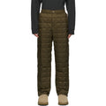 OEM Casual Mid-rise Loose Straight Relaxed-fit Breathable Down-filled Square Quilted Nylon Cargo Pants Men